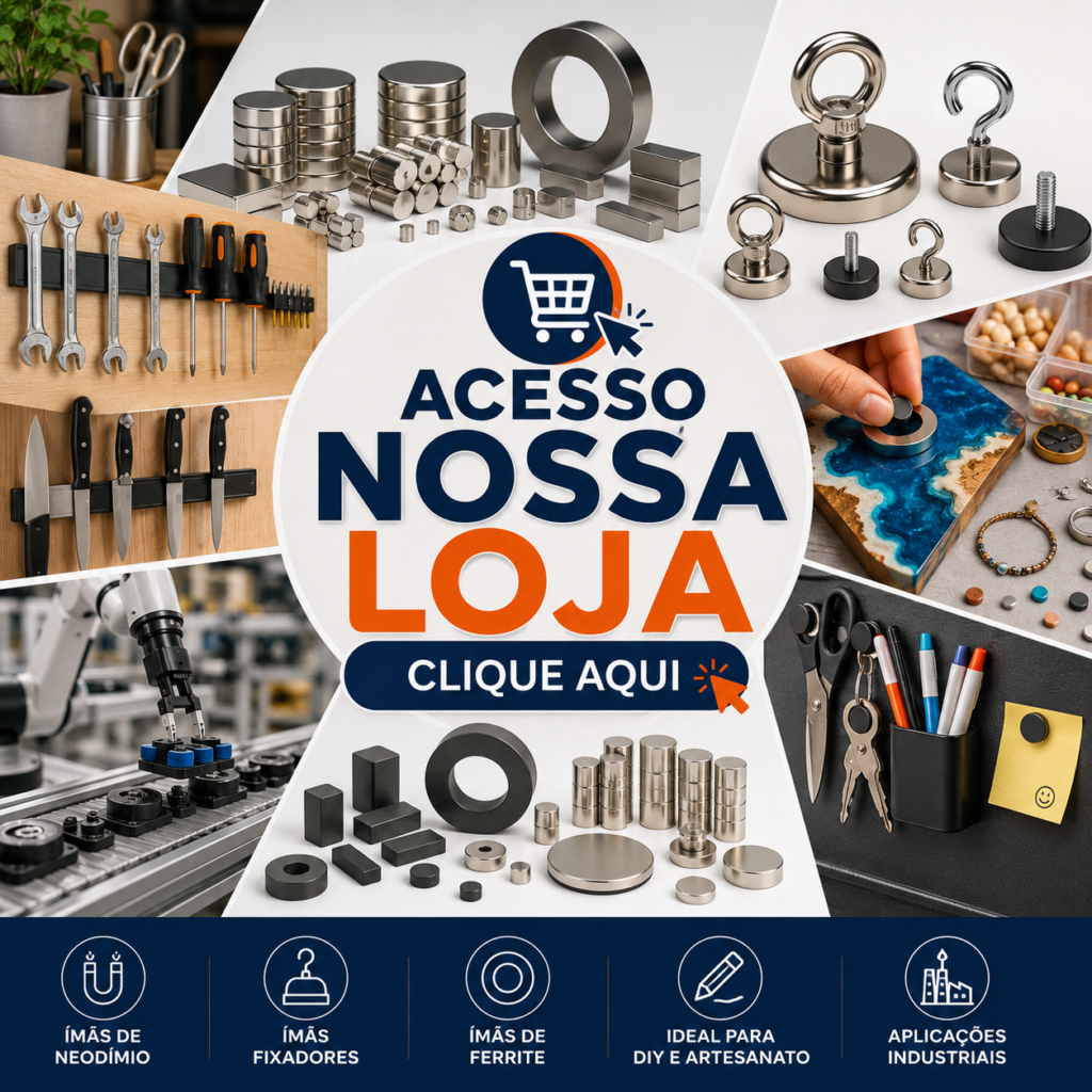 Loja da Fácil Negócio Importadora especializada em ímãs de neodímio, ferrite e soluções magnéticas.