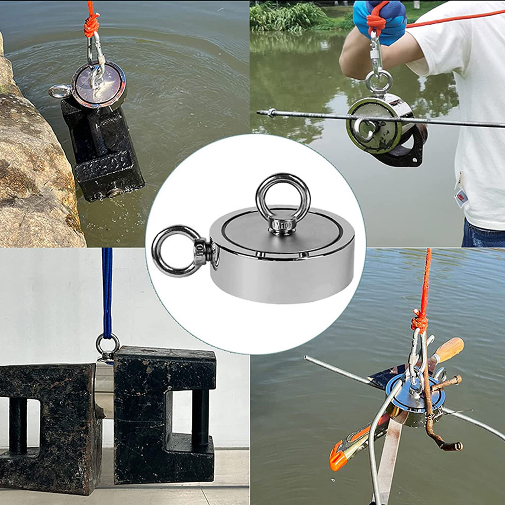 Aplicação prática de conjunto magnético em pesca magnética