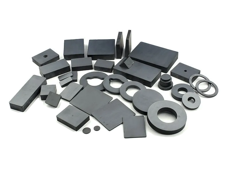 Ímãs de ferrite em diversos formatos e tamanhos