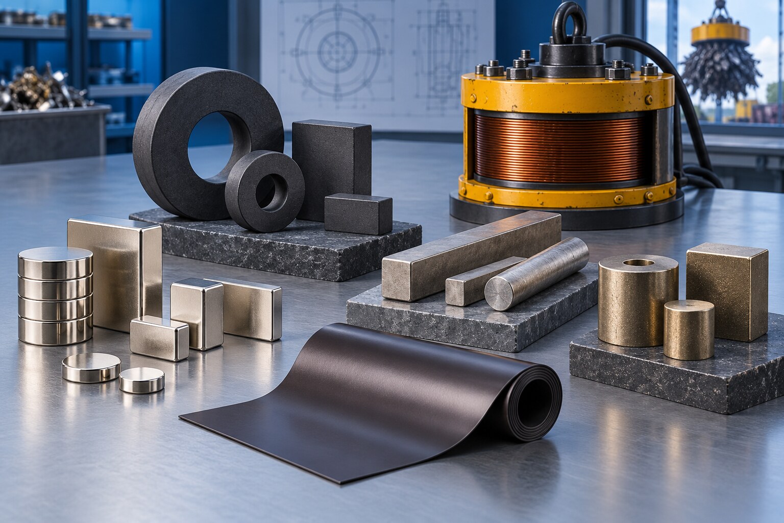 Principais tipos de ímãs e materiais magnéticos